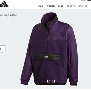 Adidas Purple Sherpa Fleece 